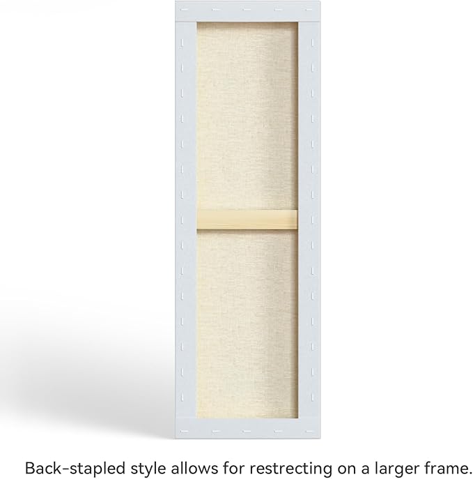PHOENIX 10x30 Inch 3 Pack Gallery Canvas - 1.5 in Thick Large Skinny Canvases for Painting - Deep Edge 100% Cotton 11 Oz. Gesso Primed White Blank Professional Canvas Oil & Acrylic Paints