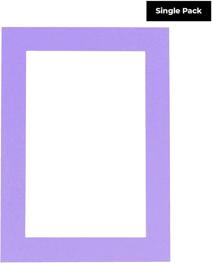 11x14 Mat for 8.5x11 Photo - Precut Light Purple Picture Matboard for Frames Measuring 11 x 14 Inches - Bevel Cut Matte to Display Art Measuring 8.5 x 11 Inches - Acid Free ONE MAT