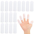PATIKIL Gel Finger Cots 2"x0.67", 20 Pcs Silicone Finger Protector Support Finger Sleeve Cushions Thumb Protector Covers Fingertip Caps Gloves for Finger Cracking, White