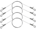 4PCS Adjustable Picture Hanging Wire 1m x 1mm Small Hooks, Picture Frame Wire Kit Heavy Duty 50lbs, Stainless Steel for Art, Mirror, Light Lamp, Billboards, Basket Flowerpot