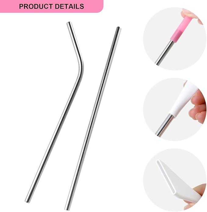 Stainless Steel Straw Blow Nozzles Set for Acrylic Paint Pouring Tools, Pour Painting Supplies for Fluid Art Bloom and Dutch Pour Techniques 4 Set