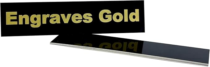 Blank Metal Plates for Laser Engraving - 4 Pack | Aluminum Sheets 0.020" Thick | CO2, Diode, Fiber Laser Compatible | Multiple Sizes & Colors (Black (engraves gold), 1x3 inch)