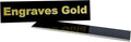 Blank Metal Plates for Laser Engraving - 4 Pack | Aluminum Sheets 0.020" Thick | CO2, Diode, Fiber Laser Compatible | Multiple Sizes & Colors (Black (engraves gold), 1x8.25 inch)