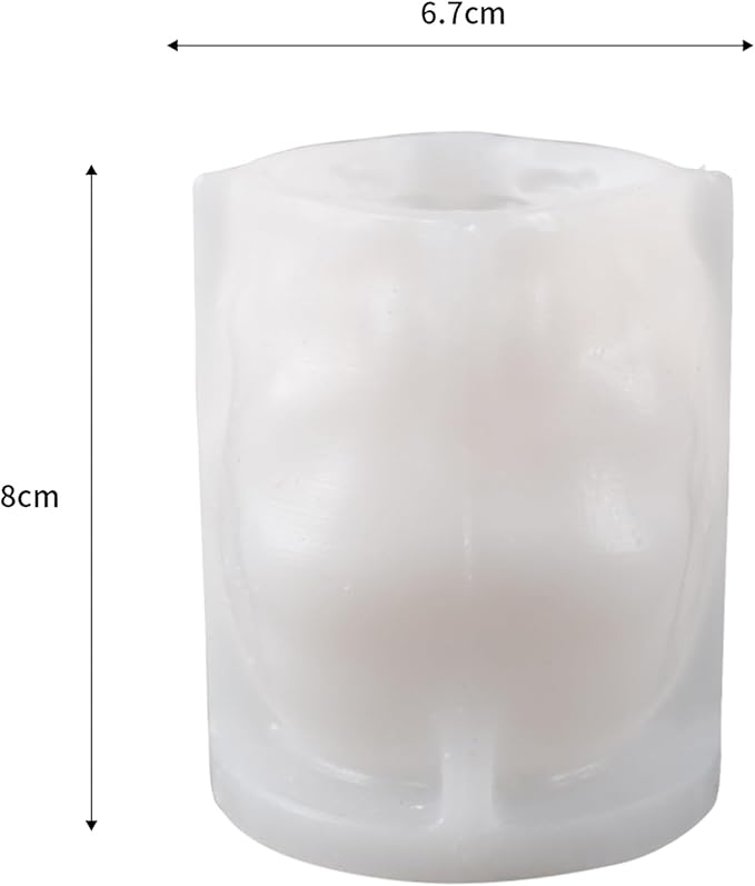 Skull Head Candle Mold - Resin Casting Silicone Molds for Home Decor & Candle Making Wave Spiral Mold