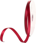 3/8" x 100 Yards Burgundy Polyester Satin Ribbon Single Faced Bulk Fabric Ribbons for Gift Wrapping, Crafting and DIY Projects, Scrapbooking, Bows and Card Making