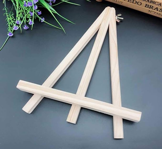 9.4 Inches Tall Wood Easels Set of Tabletop Display Easels, Art Craft Painting Easel Stand for Artist Adults Students (6pack)