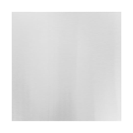 304 Stainless Steel Sheets Metal 12" x 12" x 1/64" (0.02") Inch 304 Stainless Steel Plates 0.50MM Stainless Steel Shim Plates Metal Sheets for Crafting, DIY, Kitchen Stovetop, Snow Frosted Surface