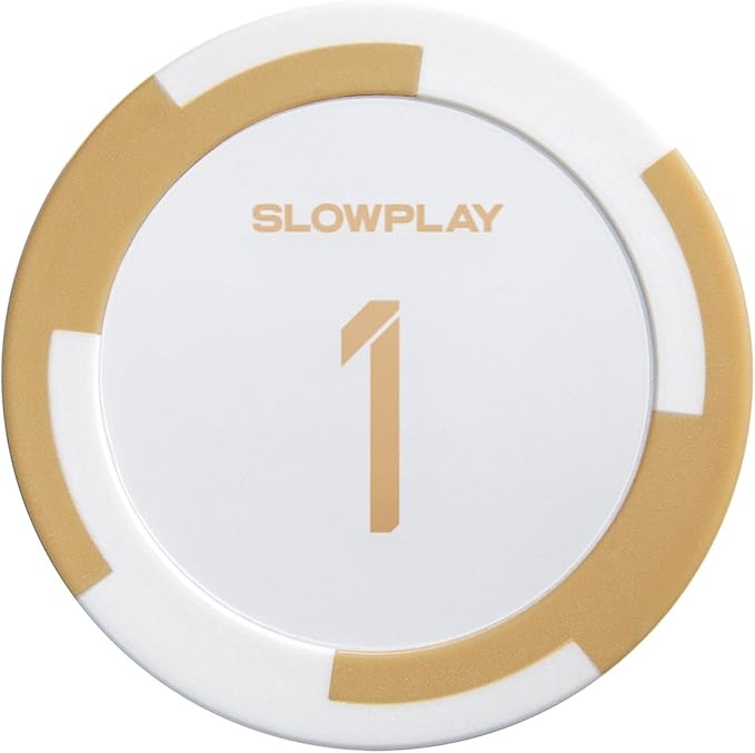 SLOWPLAY Godel Clay Poker Chips, 14 Grams Heavyweight Clay Composite, 40mm Large Chips in Bulk, Pack of 50 with Denomination of 1