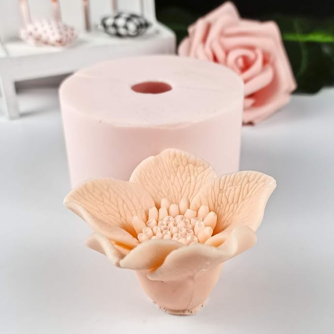 Resin Flower Silicone Mold Wedding Decoration Flower Molds Candle Wax Cake Mould Baking Tools