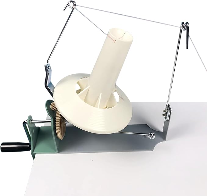 Yarn Ball Winder 18oz Large Swift Yarn Fiber Wool String Ball Winder, Tabletop Clamp Up to 2'', Hand Operated Center Pull Yarn Ball Winder