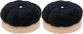Uxney Pin Cushion,Wooden Sewing Pin Cushion Pincushion Needle Cushion for Sewing Quilting Needlework DIY Crafts(Black,2 PCS)