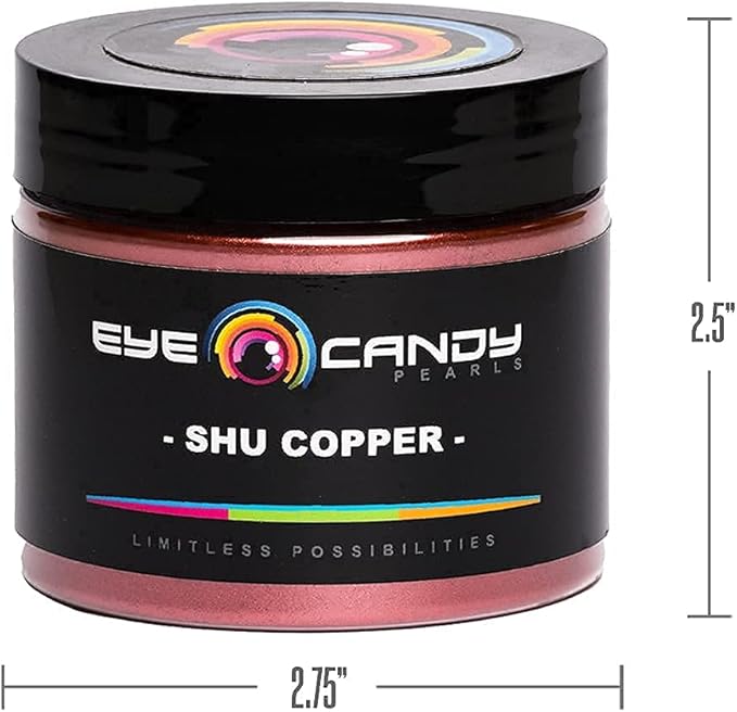 Eye Candy Pigments Premium Copper Mica Powder - Shu Copper (50gr) - for Epoxy, Resin, Soap, Paint, Woodworking, Acrylic Pouring, Bath Bombs, Fishing Lures - DIY Arts and Crafts Additive