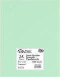 PA Paper Accents Stash Builder Cardstock 8.5" x 11" Tranquil, 65lb colored cardstock paper for card making, scrapbooking, printing, quilling and crafts, 25 piece pack