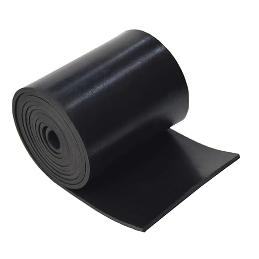 DOBTIM Solid Neoprene Rubber Strips 1/8 (.125)" Thick X 4" Wide X 5' Long, Rubber Strips Use for Gaskets, Sealing, Bumpers, Protection, Abrasion, Warehouse Flooring