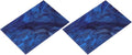 MECCANIXITY 2 Pcs Stained Glass Sheet Mosaic Tile 7.9 Inch x 5.9 Inch Dark Blue Stained Glass Sheets for Crafts DIY Art Project