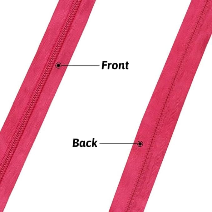 DOITEM 13 Yards 6 Pieces #5 Zippers Assorted Nylon Zipper Nylon Coil Zippers Colorful Sewing Zipper 24 Plastic Sliders for Sewing Supplies