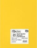 PA Paper Accents Stash Builder Cardstock 8.5" x 11" Raincoat Yellow, 65lb colored cardstock paper for card making, scrapbooking, printing, quilling and crafts, 25 piece pack
