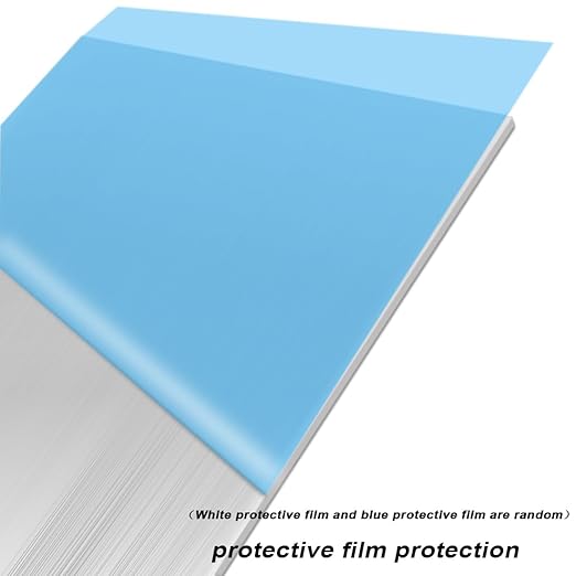 1 Pack 5052 H32 Aluminum Sheet Metal 12” x 12”x 1/16”(0.06") Flat Plain Thin Aluminum Plate Covered with Protective Film, Rectangle Metal Plate for Crafting lndustry, 1.5mm