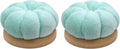 Uxney Pin Cushion,Wooden Sewing Pin Cushion Pincushion Needle Cushion for Sewing Quilting Needlework DIY Crafts(Light Green,2 PCS)