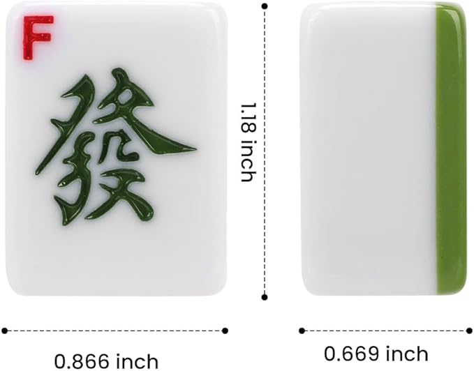 Mahjong Tile Set, 146pcs Chinese Mahjong Set Quality Mah Jong Tiles with Exquisite Storage Box Easy to Carry, Instructions Include Mah Jongg Sets for Family & Friends Gatherings