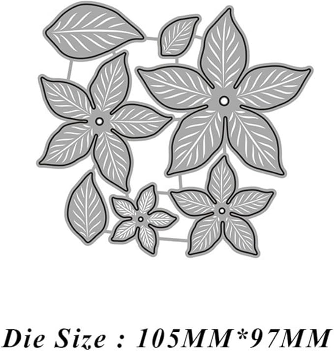 Cutting Dies Metal Stencils Scrapbooking Tools DIY Embossing Template for Paper Card Making Album Arts Crafts Supplies (Flower Set C-10.5x9.7cm)