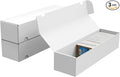Trading Card Storage Box, 3-Pack 1100 Count White Corrugated Cardboard Bulk Sports Storage Box for TCG/Magic/Mtg Basketball Cards, Collectible Trading Cards