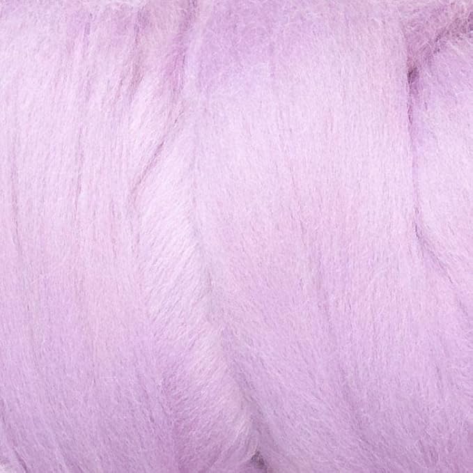 Colored Natural Wool roving, 8 OZ. Best Wool for Needle Felting, Wet Felting, handcrafts and Spinning. (Lavender)