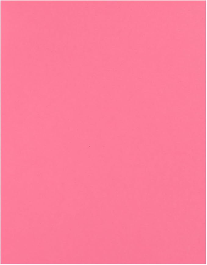 PA Paper Accents Stash Builder Cardstock 8.5" x 11" Hot Rose, 65lb Colored cardstock Paper for Card Making, Scrapbooking, Printing, Quilling and Crafts, 25 Piece Pack