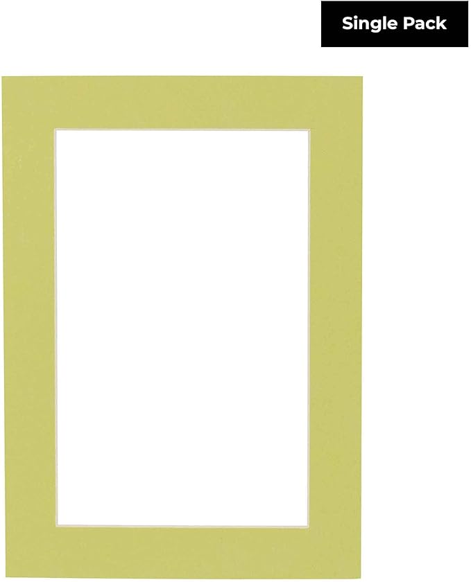 6x8 Mat for 8x10 Frame - Precut Mat Board Acid-Free Show Kit with Backing Board, and Clear Bags Pistachio Green 6x8 Photo Matte Made to Fit a 8x10 Picture Frame Matboard for Framing, Pack of 1 Mat