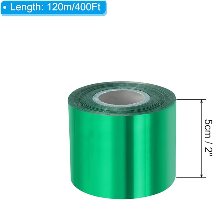PATIKIL 2"x400Ft Hot Stamping Foil Paper, Heat Transfer Hot Stamping Paper Foil Roll for Leather DIY Logo Decor Craft Gift Package Scrapbook Card, Green