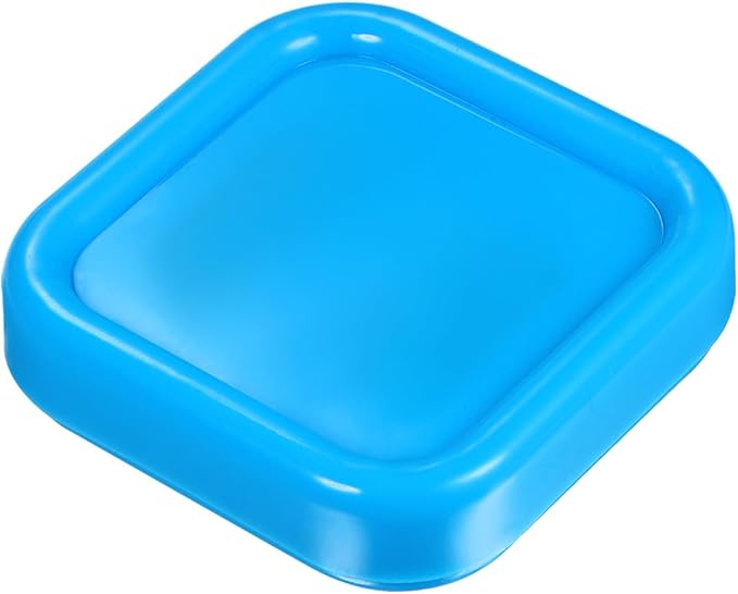 HARFINGTON Magnetic Pin Cushion Square Plastic Magnetic Sewing Pin Holder Storage Case Needle Cushion Tool for Sewing DIY Projects, Light Blue