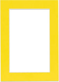 6x8 Mat for 8x10 Frame - Precut Mat Board Acid-Free Yellow 6x8 Photo Matte Made to Fit a 8x10 Picture Frame, Premium Matboard for Family Photos, Show Kits, Art, Picture Framing, Pack of 1 Mat