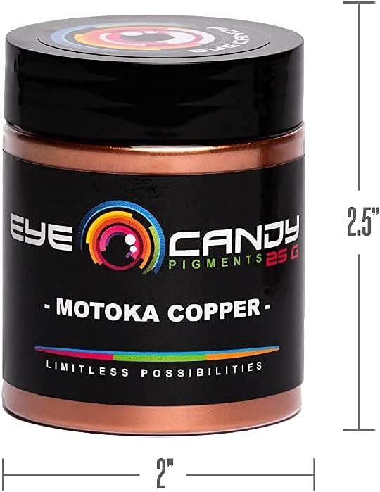 Eye Candy Pigments Premium Copper Mica Powder - Motoka Copper (25gr) - for Epoxy, Resin, Soap, Paint, Woodworking, Acrylic Pouring, Bath Bombs, Fishing Lures - DIY Arts and Crafts Additive