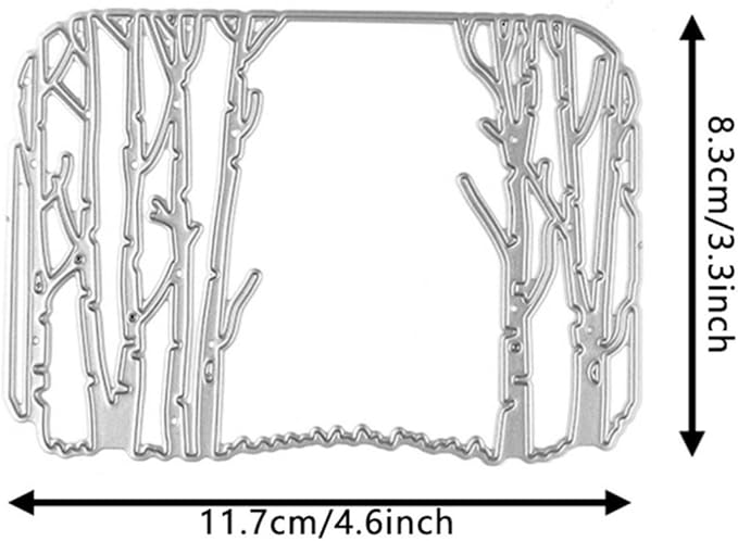 Mvchifay Cutting Dies Happy Birthday Metal Stencils Scrapbooking Tool DIY Emboss Paper Card Making (Winter Tree-11.7x8.3cm)