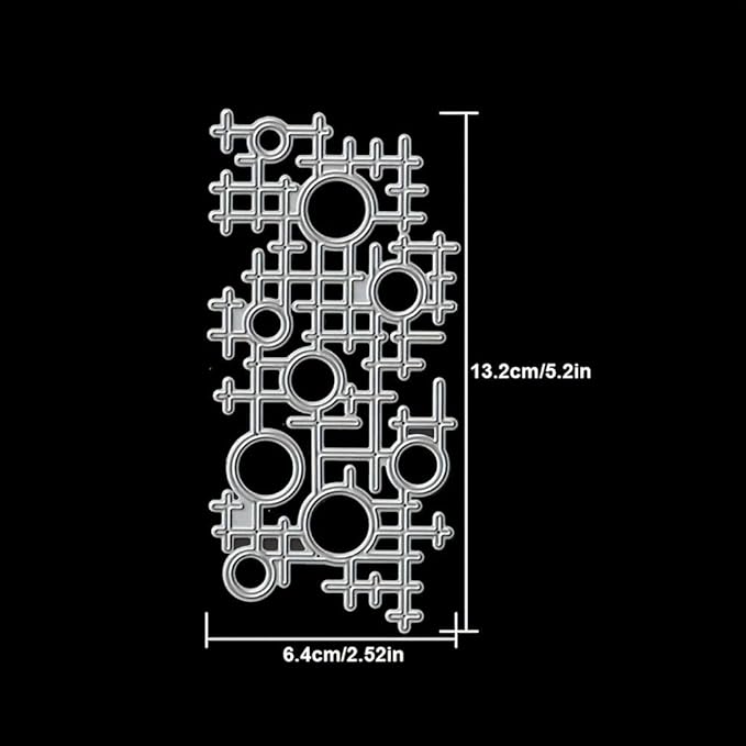 Lapoo Flowers Metal Cutting Die for Scrapbooking - Durable, Cut Stencils for DIY Scrapbook Photo Album Decorative Paper Card, Card Making Supplies, Embossing (Retro Punk Texture 5.2 x 2.5 in)