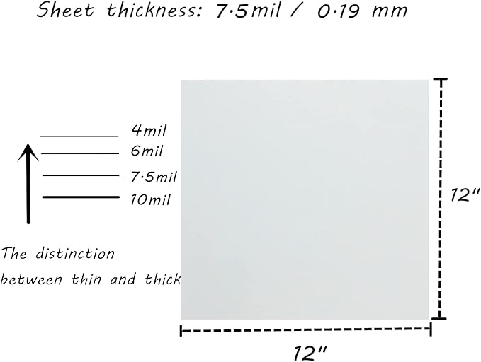 BANLTRE 15 Pieces 7.5 mil Transparency Blank Template Material Stencils Mylar for Cutting Paper Clear Sheet 12 × 12 inch (15-7.5 mil)