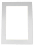 8.5x11 Mat Bevel Cut for 7x9 Photos - Acid Free Metallic Silver Precut Matboard - for Pictures, Photos, Framing - 4-ply Thickness
