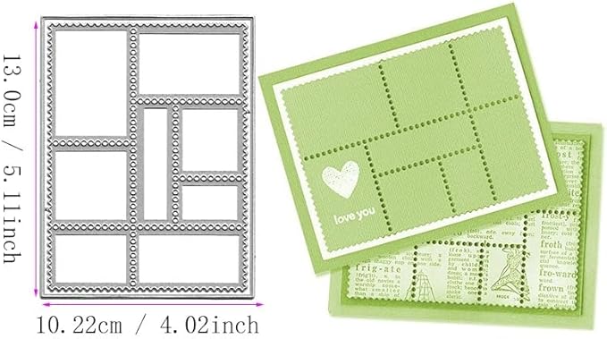 Lapoo Flowers Metal Cutting Die for Scrapbooking - Durable, Cut Stencils for DIY Scrapbook Photo Album Decorative Paper Card, Card Making Supplies, Embossing (Multi-Column Box 5.1 x 4 in)
