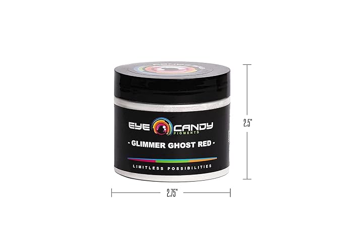 Eye Candy Pigments Premium Ghost Mica Powder - Glimmer Ghost Red (50gr) - for Epoxy, Resin, Soap, Paint, Woodworking, Acrylic Pouring, Bath Bombs, Fishing Lures - DIY Arts and Crafts Additive
