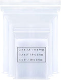 Small Plastic Bags for Jewelry 300pcs 3 Assorted Sizes Clear Zipper Baggies Jewelry Storage Bags 2 Mil for Beads Board Games Pill Travel 2.4 x 3.5/3.5 x 5/4 x 6 Inch (8 Sizes to Choose from)