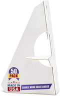 Golden State Art, 5 Inch Self Stick Easel Back, Cardboard Stand, Single Wing, Archival Quality, Display Posters Pictures Brochures, Easy and Fast Application (Pack of 50) White, Made in USA