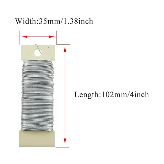 HAHIYO 22Gauge Silver Flexible Metal Floral Wire - 3 Rolls Total 115 Yards (345 Feet) for Crafts, Christmas Wreaths, Tree, Flower Arrangement, Bouquet Wrapping, Wedding DIY