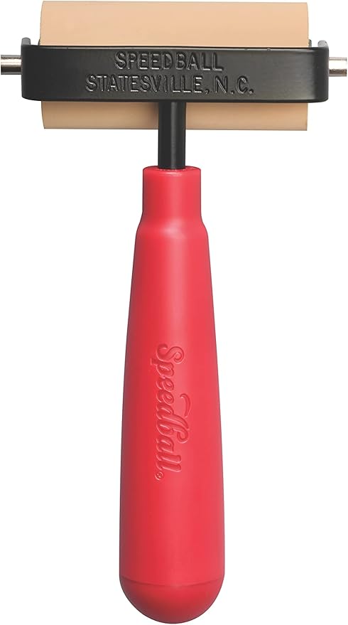 Speedball Soft Rubber Brayer, 2.5-Inch - Roller for Printmaking, Gel & Block Printing and Crafting - Made in USA