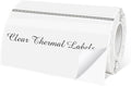 2" x 4" Transparent Thermal Label Stickers,Waterproof Thermal Printer Sticker Labels for Gift Wrapping, Self-Adhesive Name Price Tag DIY Custom Logo Design (250 pcs,Clear)