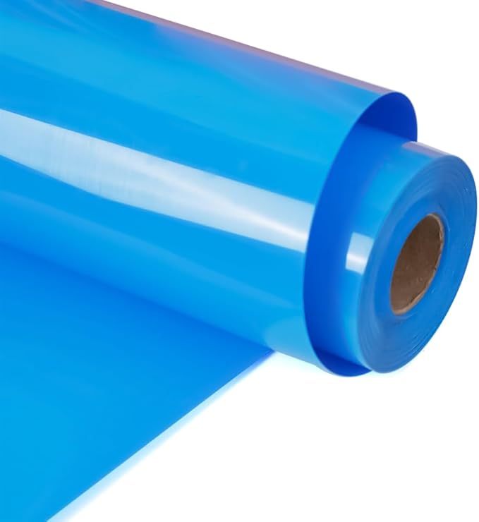 RENLITONG Matte Lake Blue Iron on Vinyl Roll - 12Inch x 13ft HTV Heat Transfer Vinyl for T-Shirt, HTV Rolls for All Cutter Machine - Easy to Cut & Weed for Heat Transfer Design