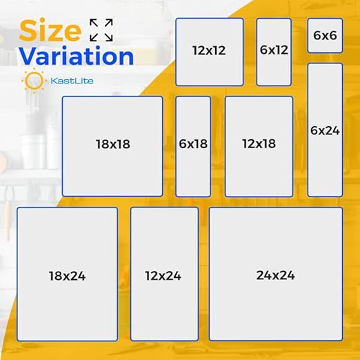 KastLite Colored Acrylic Sheets Nominal 12" x 18" - Plastic Sheet Easy to Cut, Saw, Shape, Laser Cut - Ideal for Arts & Crafts & DIY Projects- Durable, Lightweight, Scratch Resistant - Yellow 4 Pack
