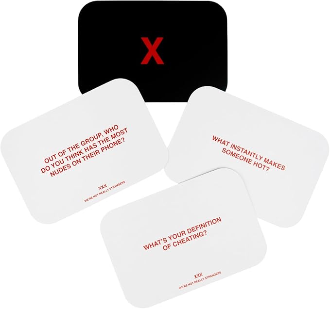 WE'RE NOT REALLY STRANGERS Adult Edition Card Game - 300 Conversation Cards for Memorable Game Nights, Parties, & Bachelorette Parties - Meaningful Games for Adults and Friends, 18+, 2-6 Players