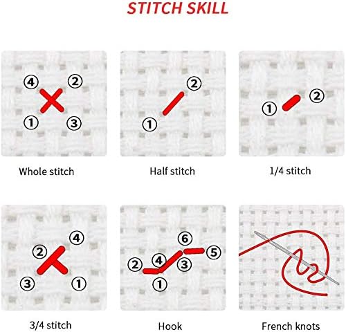 Funchey Stamped Cross Stitch Kits, DIY Cross Stitch Pattern for Adults Beginners Needlepoint Kits Embroidery Kit Arts and Crafts 11CT-National Flag Owl 18x18 inchs
