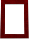 11x14 Mat Bevel Cut for 8.5x11 Photos - Acid Free Bright Red Suede Precut Matboard - For Pictures, Photos, Framing - 4-ply Thickness