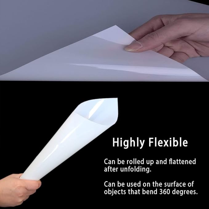 10 Sheets 10 mil Mylar Sheet, 12 x 12 inch Milky Translucent Plastic Blank Stencils, Reusable Stencil Template Material, Make Your Own Stencil